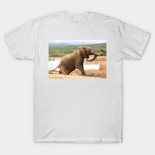 African Wildlife Photography Elephant Rising T-Shirt